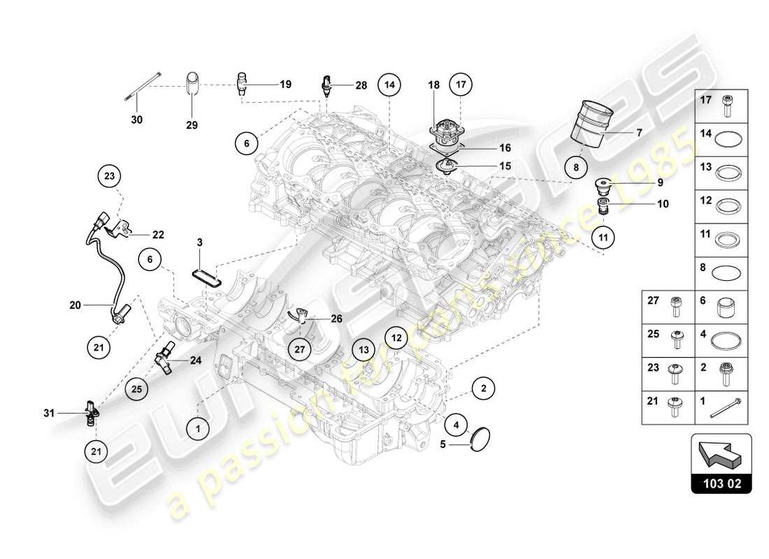 lamborghini sian roadster (2021) ölwannen-ersatzteildiagramm