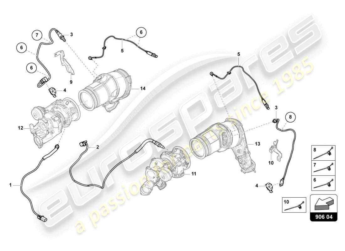 lamborghini urus (2021) lambdasonde opf teilediagramm