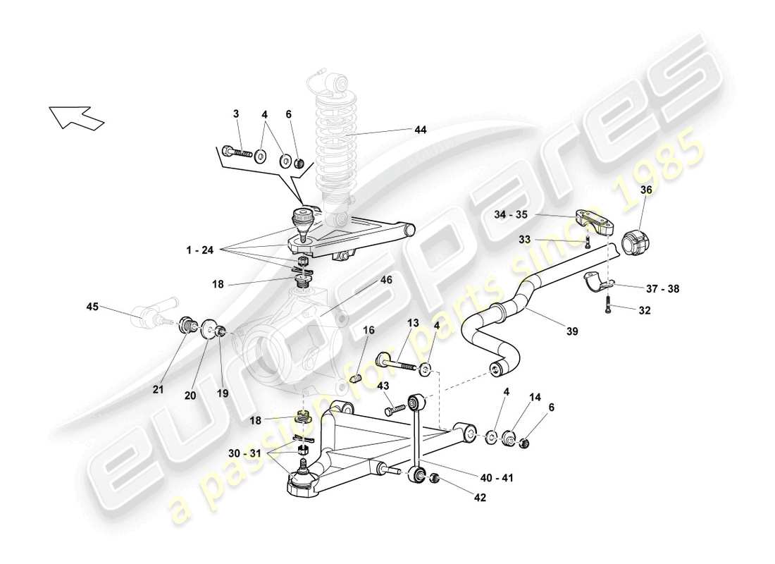 lamborghini reventon roadster wishbone-ersatzteildiagramm