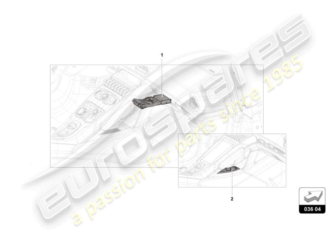 lamborghini huracan tecnica (accessories) getränkehalter ersatzteildiagramm