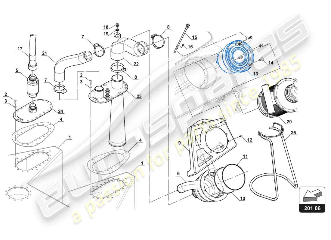 lamborghini gt3 evo (2018) linke seite betanken ersatzteildiagramm
