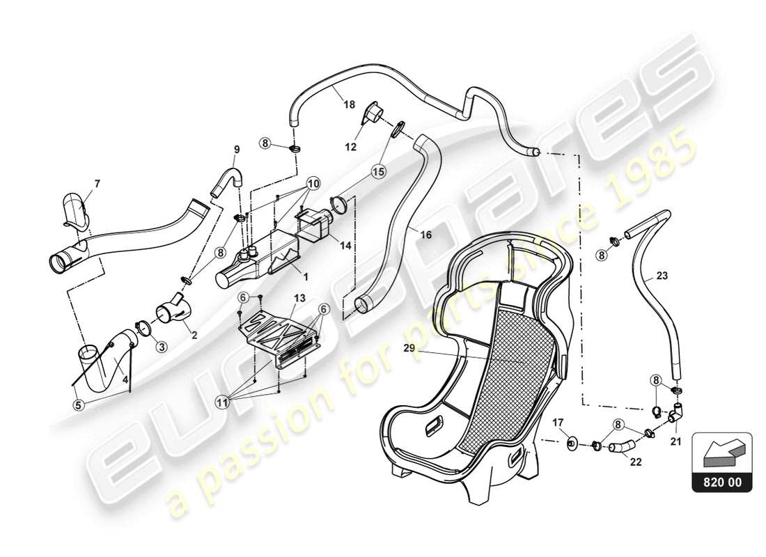 lamborghini gt3 (2017) klimaanlage teilediagramm