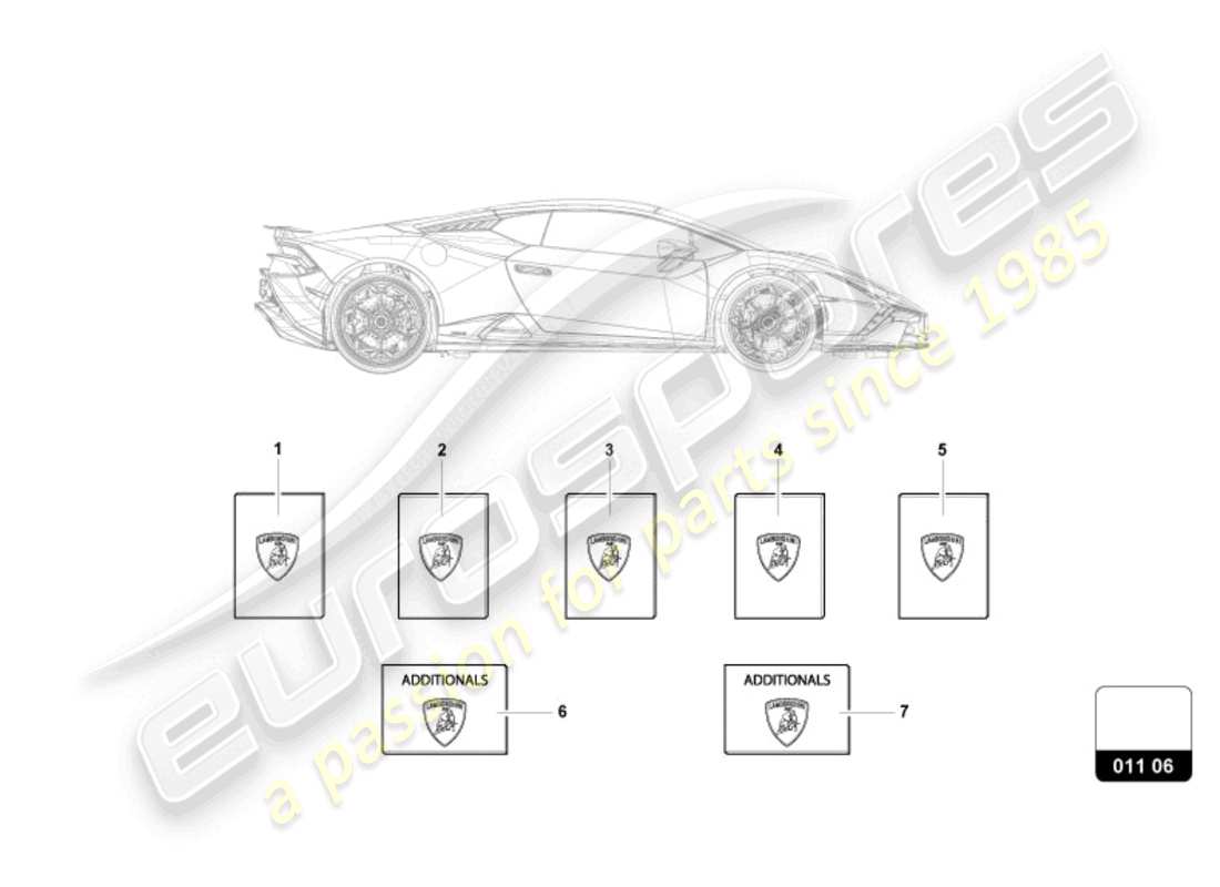 lamborghini tecnica (2023) fahrzeugbrieftasche - ersatzteildiagramm
