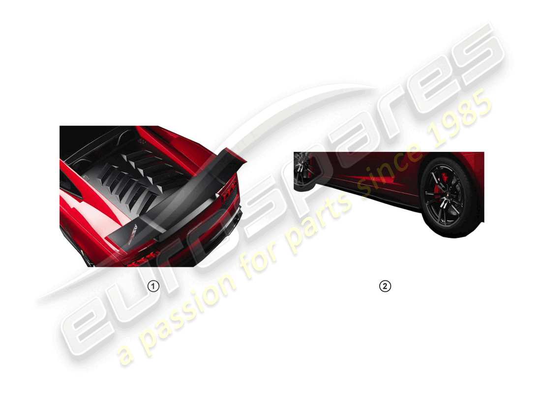 lamborghini lp570-4 spyder performante (accessories) nachrüstsatz teilediagramm