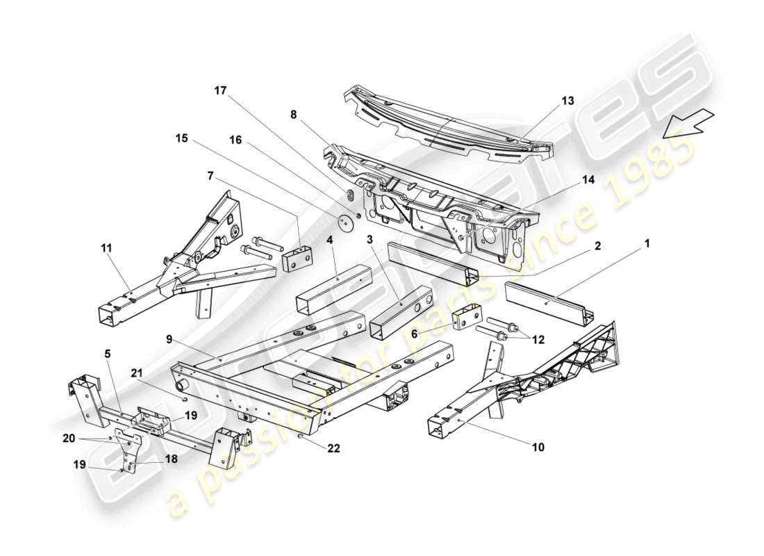 lamborghini lp560-4 spyder fl ii (2014) karosserie vorderteil ersatzteildiagramm