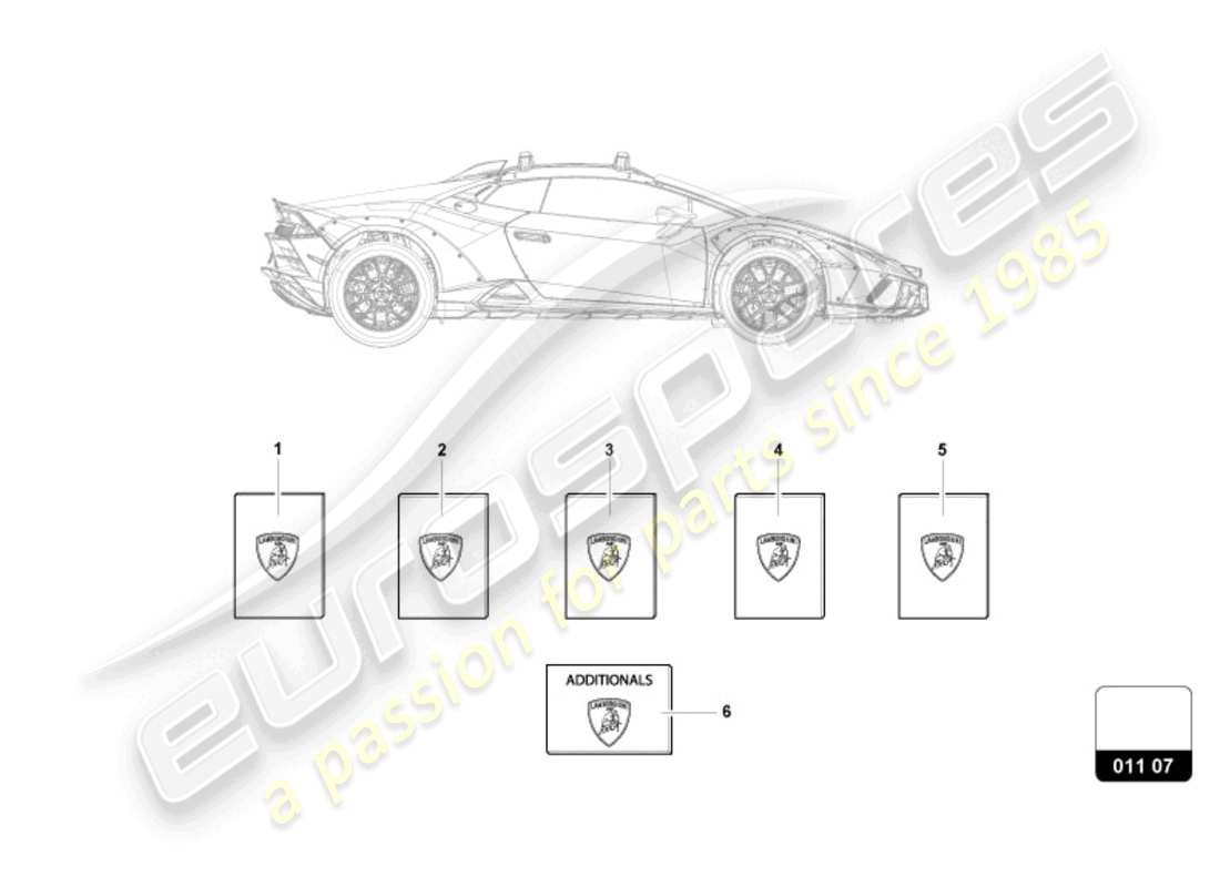 lamborghini 2024 (sterrato) fahrzeugbrieftasche - ersatzteildiagramm