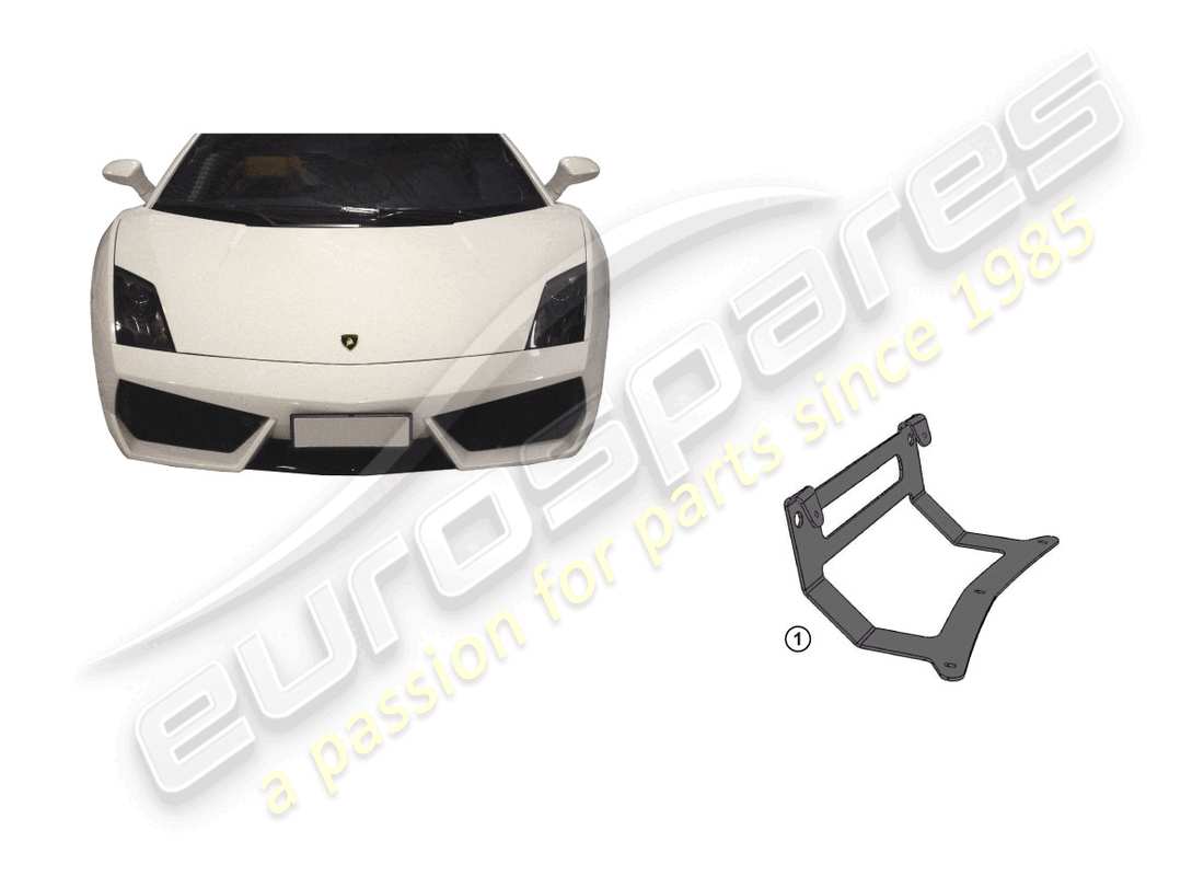 lamborghini lp560-4 coupe (accessories) kennzeichenhalter ersatzteildiagramm