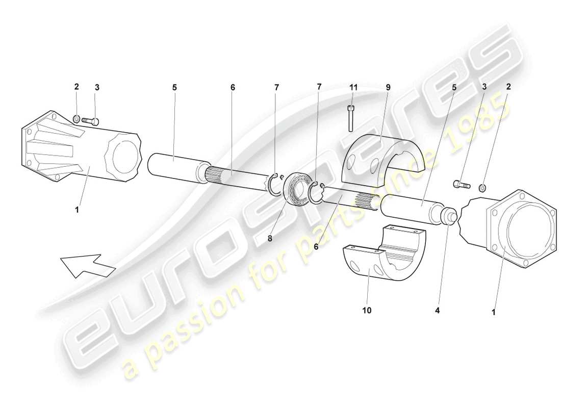 lamborghini lp640 coupe (2008) kardanwelle ersatzteildiagramm