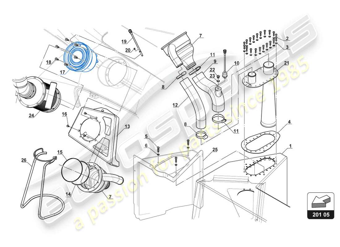 lamborghini gt3 (2017) rechte seite betanken ersatzteildiagramm
