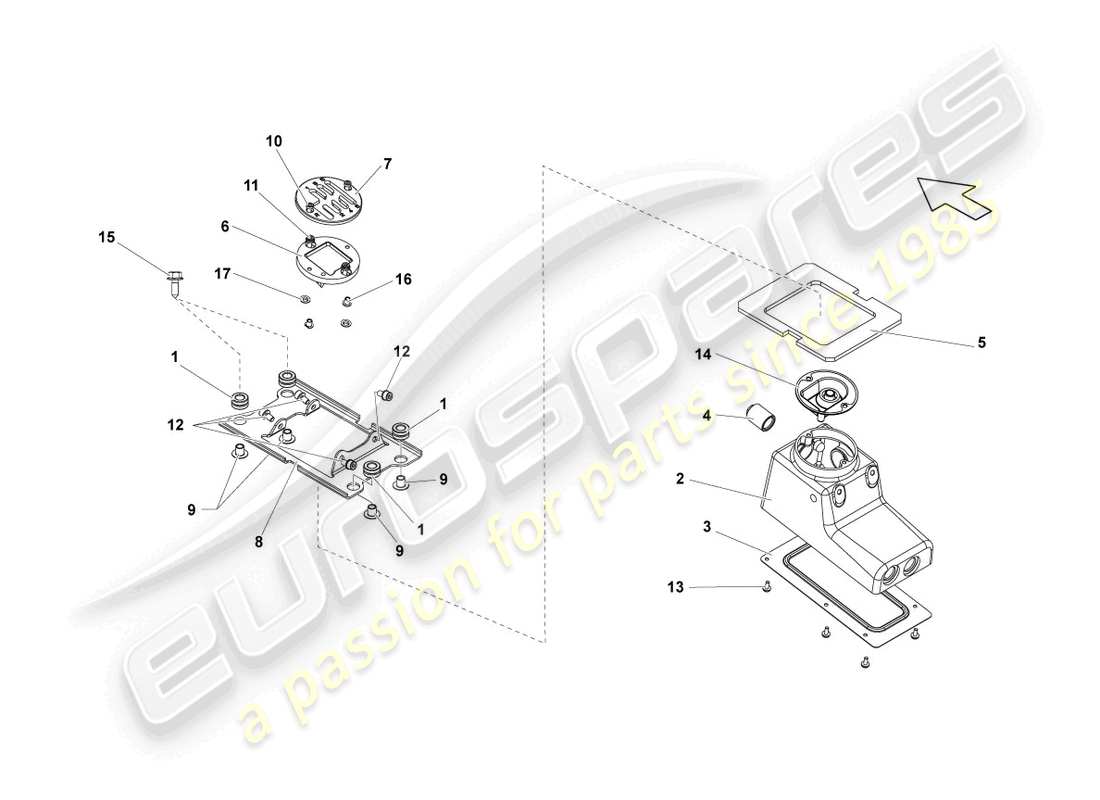 lamborghini lp570-4 sl (2012) wahlhebelgehäuse ersatzteildiagramm