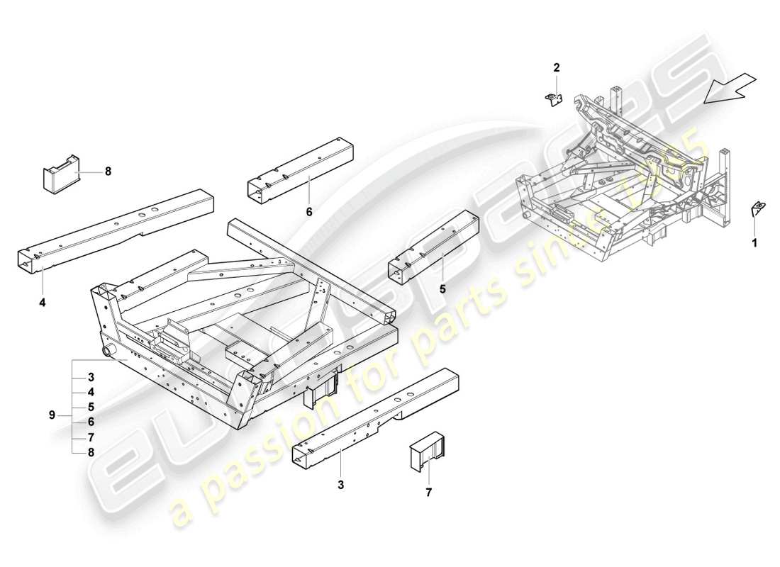 lamborghini lp550-2 spyder (2013) karosserie vorderteil ersatzteildiagramm