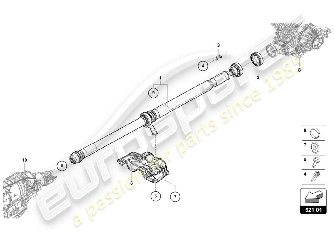 lamborghini urus (2020) antriebswelle teilediagramm