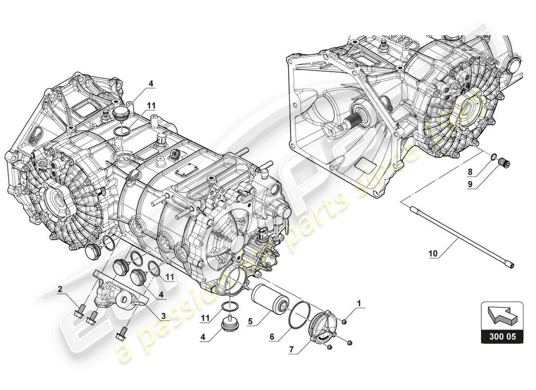 lamborghini 2017 (gt3) getriebeölfilter ersatzteildiagramm