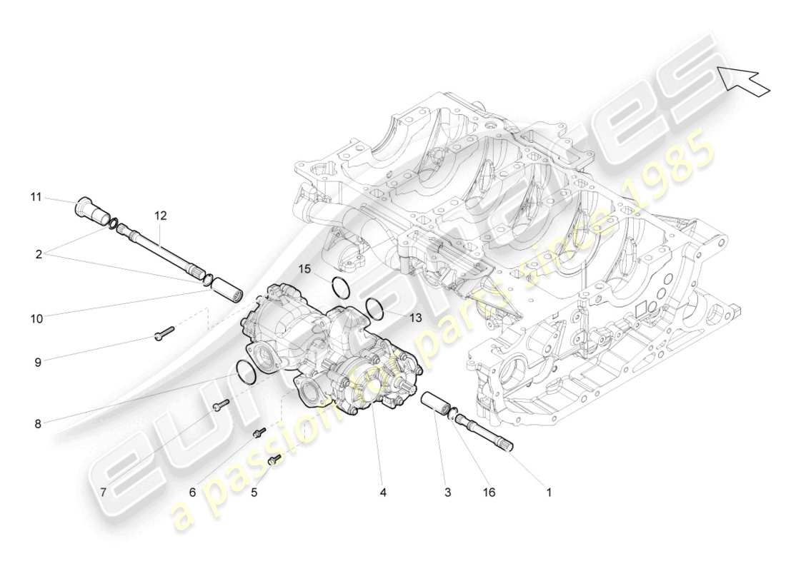 lamborghini gallardo spyder (2006) ölpumpe ersatzteildiagramm