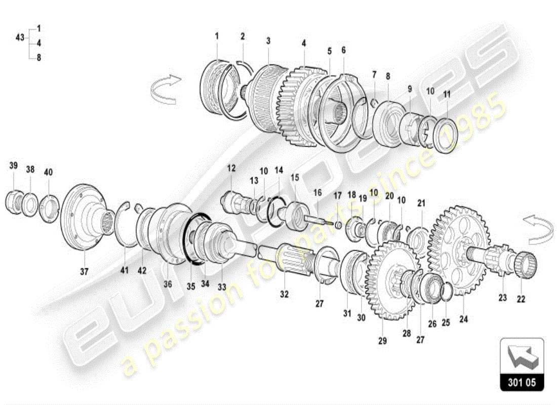 lamborghini diablo vt (1997) viscous joint ersatzteildiagramm
