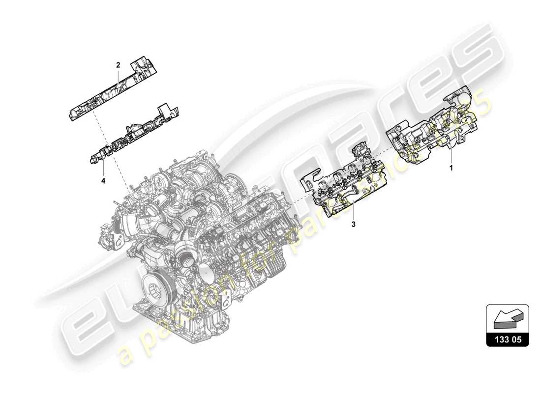 lamborghini urus (2020) schalldämmung teilediagramm