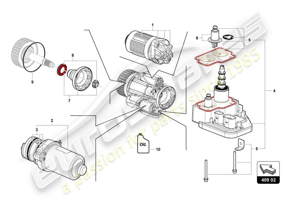 lamborghini countach lpi 800-4 (2022) ölfilter teilediagramm