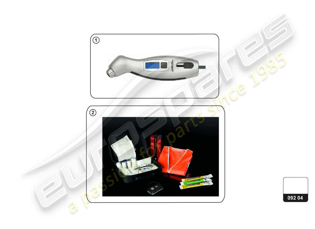 lamborghini huracan tecnica (accessories) sicherheitsausrüstung teilediagramm