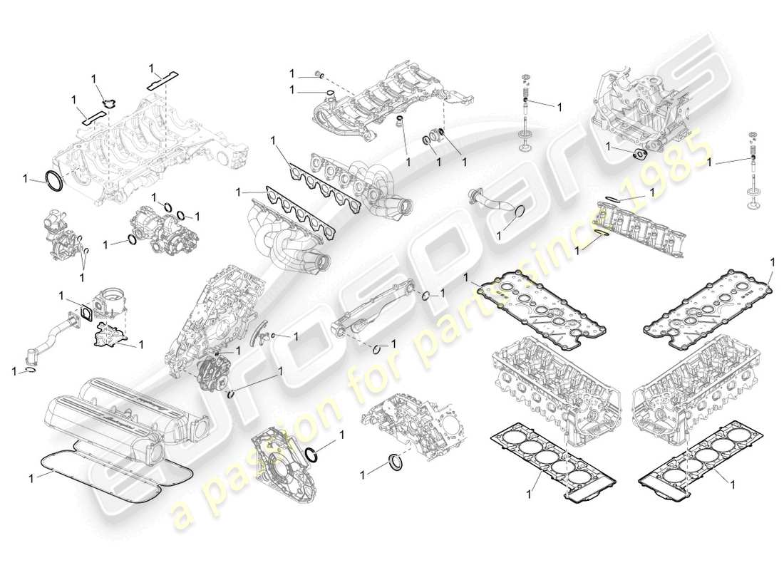 lamborghini superleggera (2008) dichtungssatz für motor ersatzteildiagramm