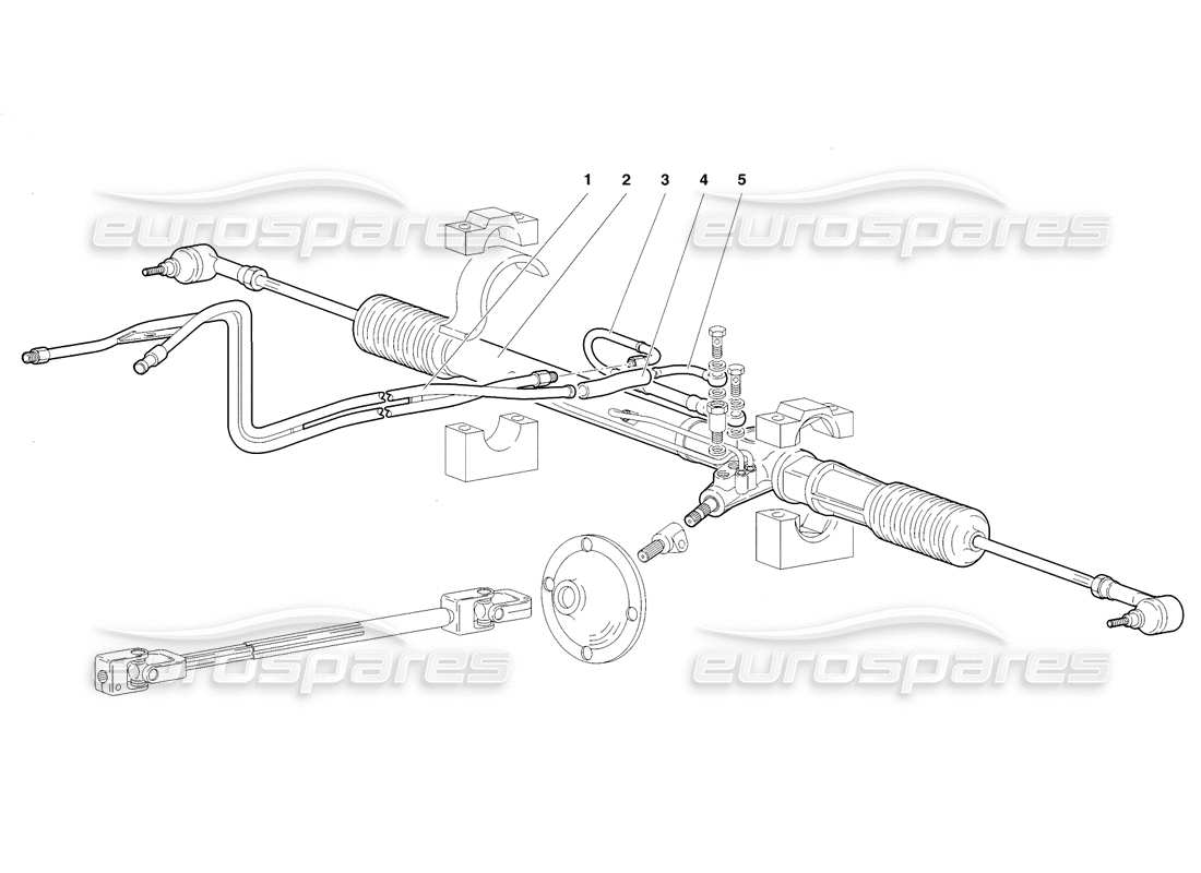 lamborghini diablo sv (1998) steering (valid for gb - november 1998) part diagram