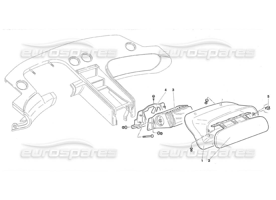 lamborghini diablo roadster (1998) fahrgastraumverkleidungen (gültig für usa 1998) teilediagramm