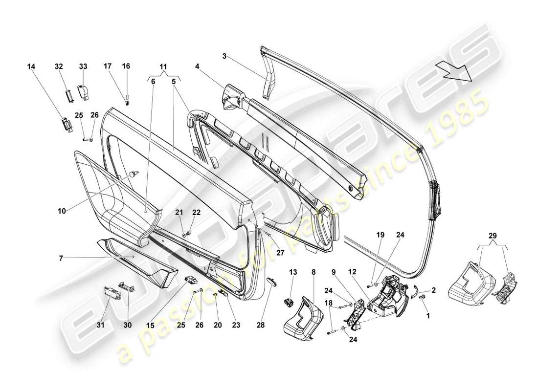 lamborghini lp550-2 coupe (2013) türplatte teilediagramm