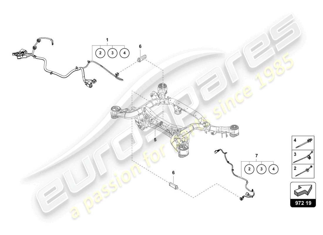 lamborghini urus (2020) kabelbaum für zentralelektrik teilediagramm