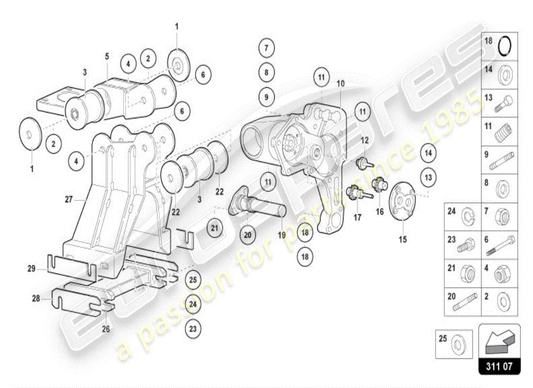 lamborghini diablo vt (1996) getriebeteildiagramm