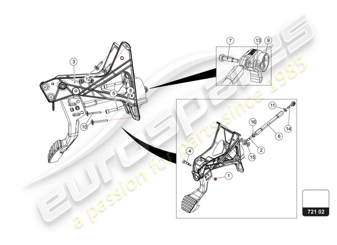lamborghini super trofeo evo 2 (2022) bremsmodul teilediagramm