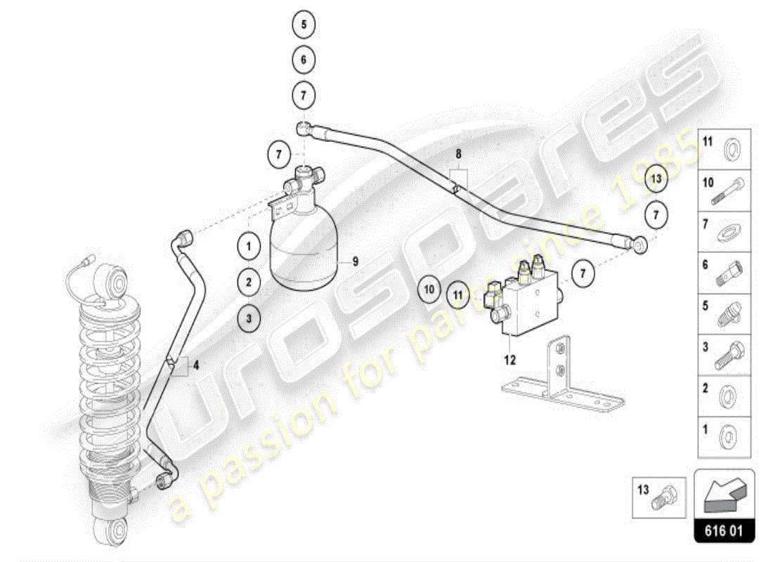 lamborghini diablo vt (1996) hebesystem teilediagramm