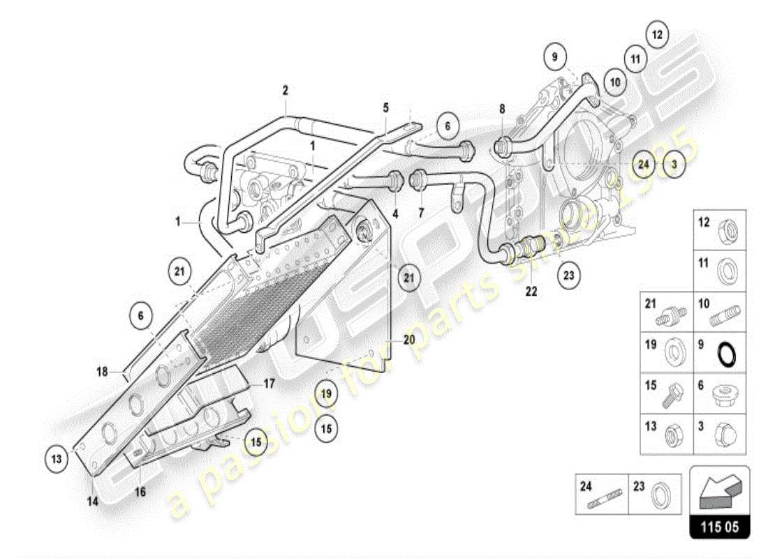 lamborghini diablo vt (1999) teilediagramm des motorölsystems