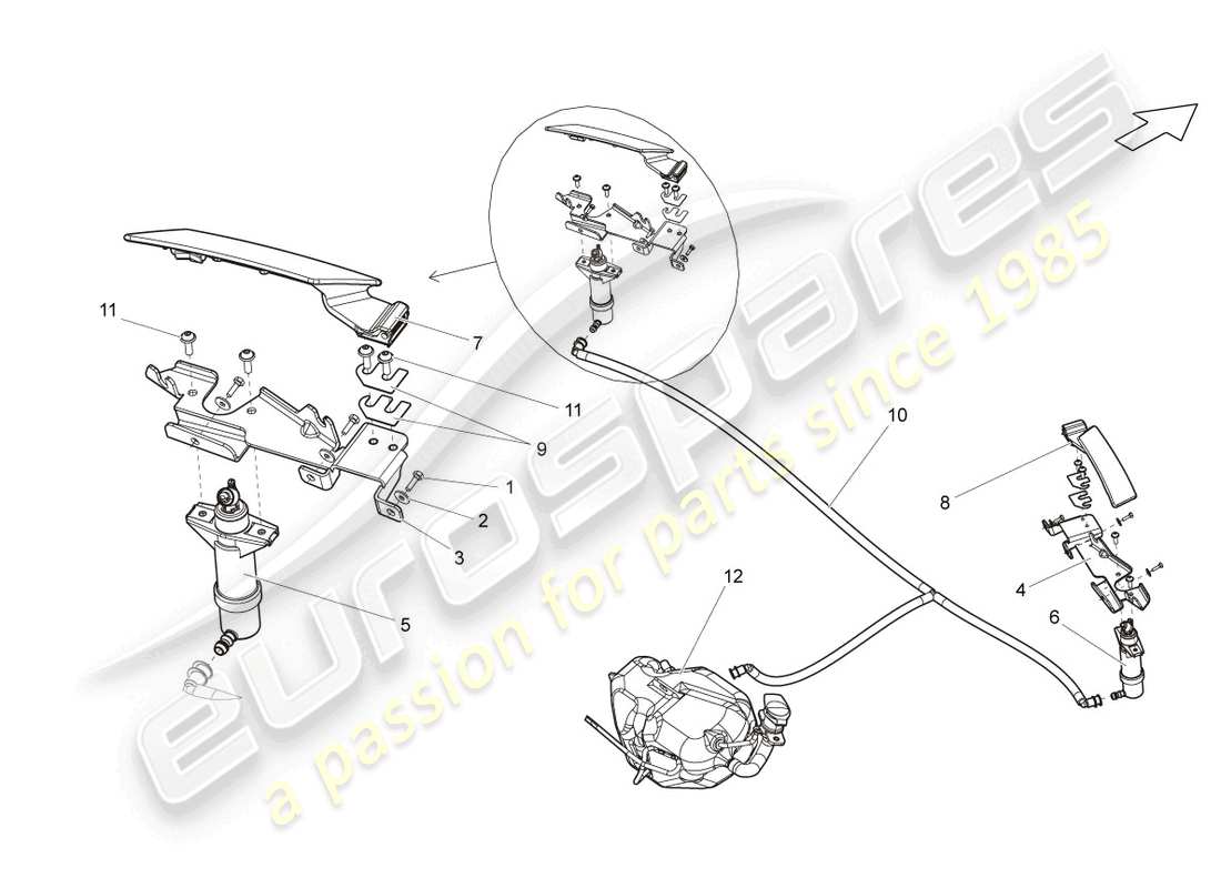 lamborghini lp550-2 spyder (2013) scheibe teilediagramm