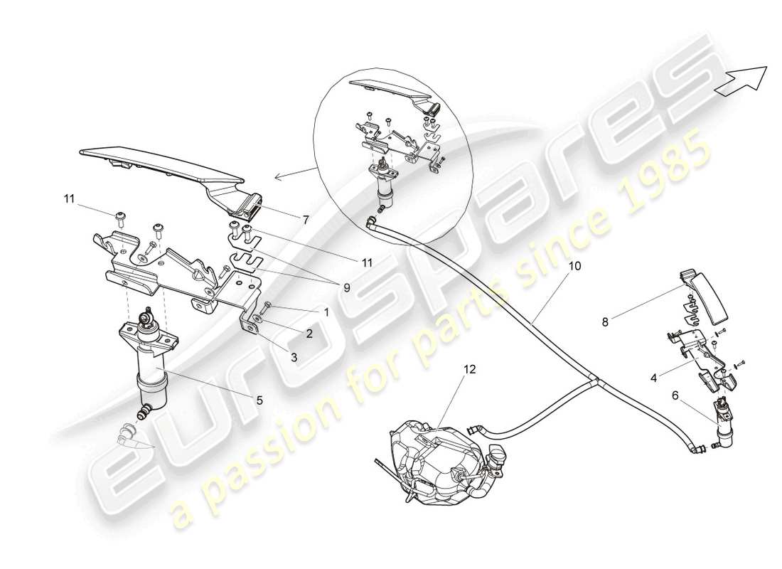 lamborghini lp550-2 coupe (2013) scheibe teilediagramm