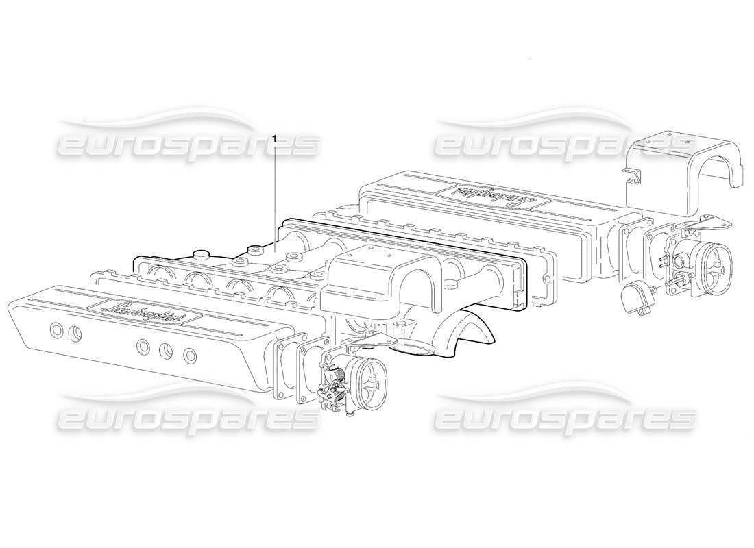 lamborghini diablo se30 (1995) ansaugkrümmer (gültig für kanada – januar 1995) teilediagramm