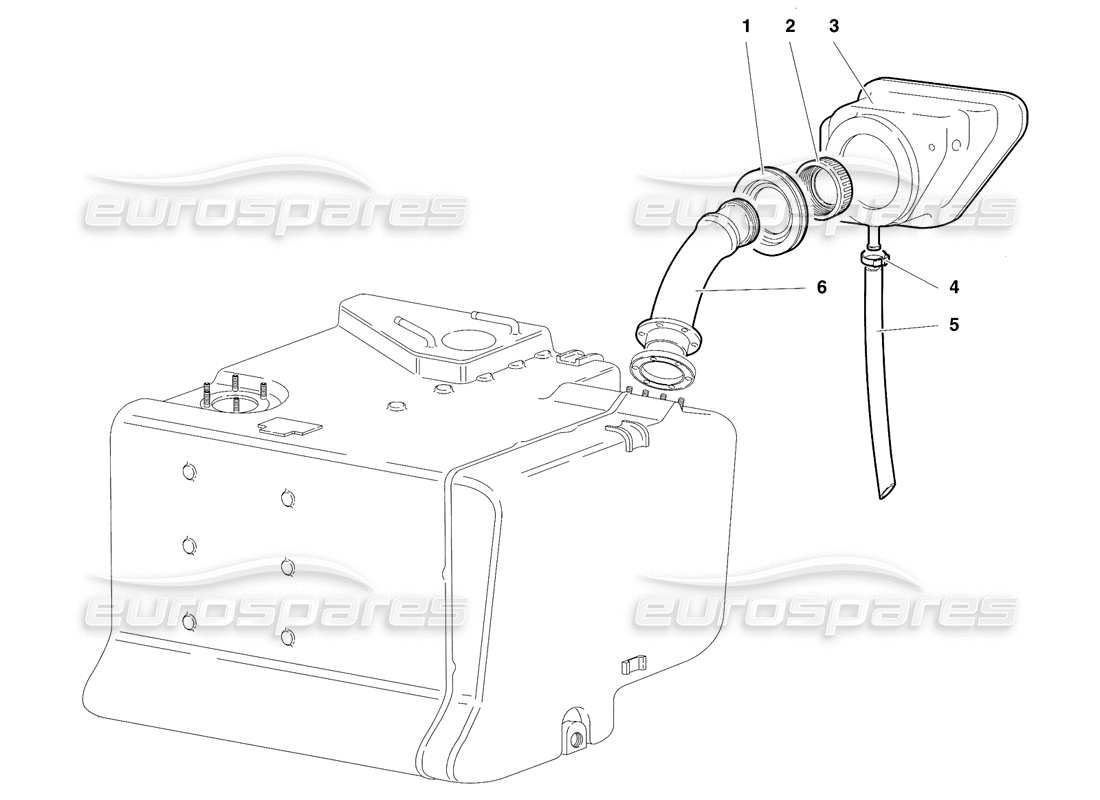 lamborghini diablo se30 (1995) kraftstoffsystem (gültig für kanada – januar 1995) teilediagramm