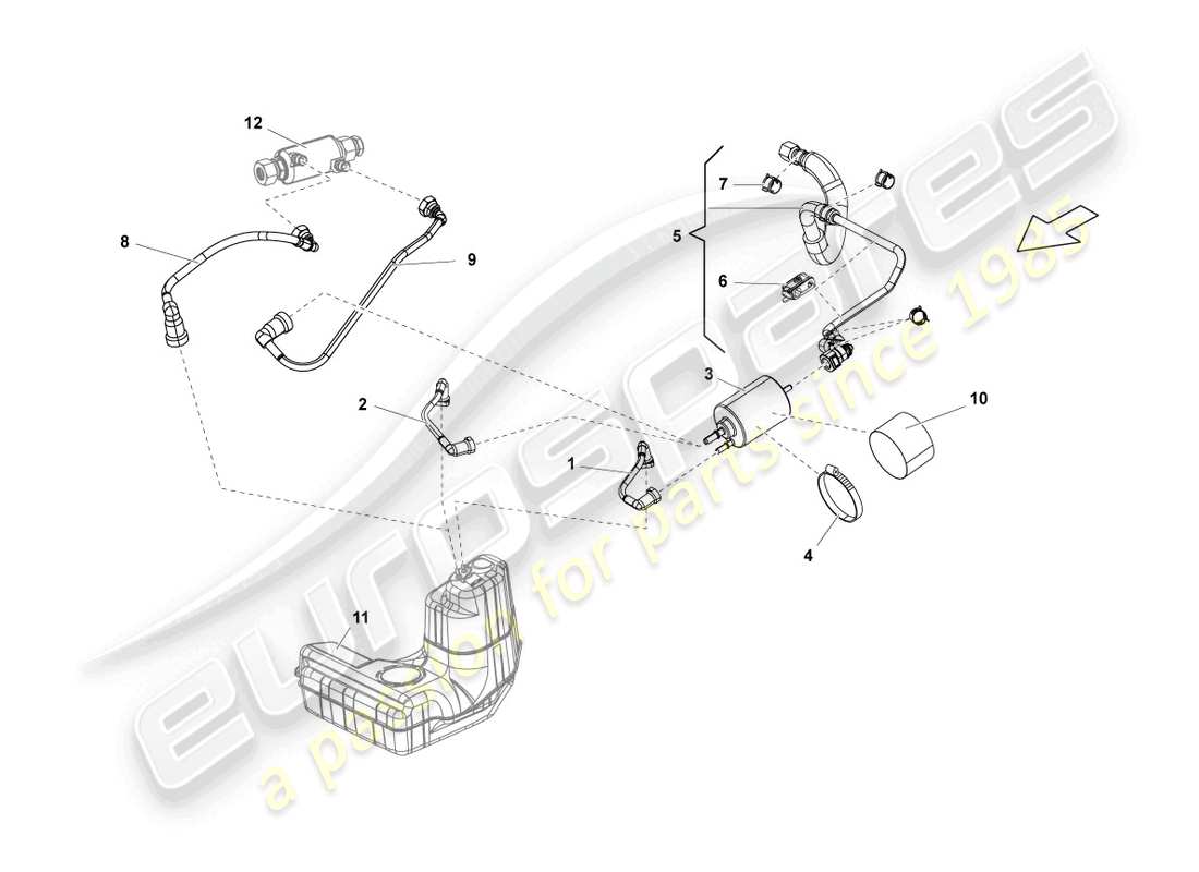 lamborghini blancpain sts (2013) kraftstofffilter ersatzteildiagramm