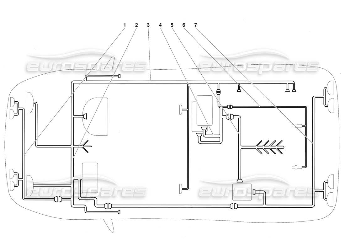 lamborghini diablo (1991) elektrisches system (gültig für die australische version – oktober 1991) teilediagramm