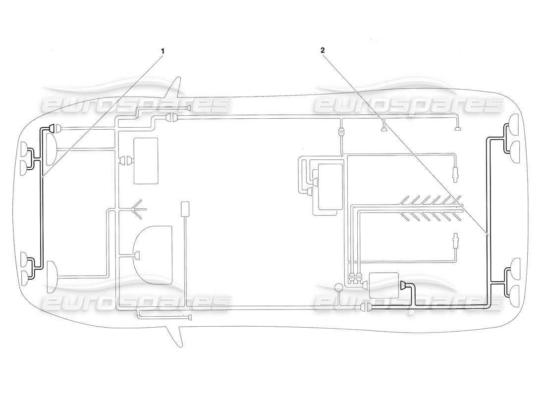 lamborghini diablo sv (1997) elektrisches system (gültig für kanada – märz 1997) teilediagramm