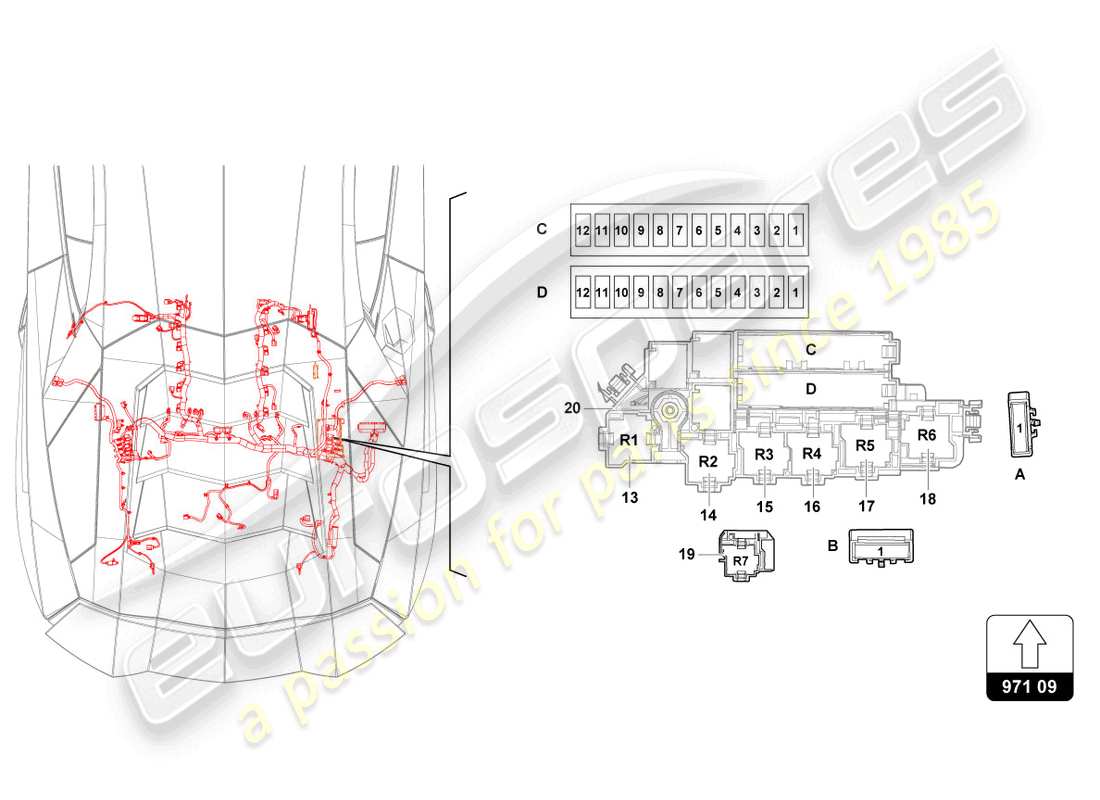 lamborghini sian roadster (2021) sicherungen ersatzteildiagramm