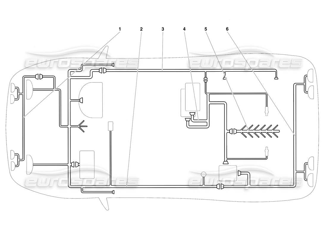 lamborghini diablo se30 (1995) elektrisches system (gültig für rh d. version - januar 1995) teilediagramm