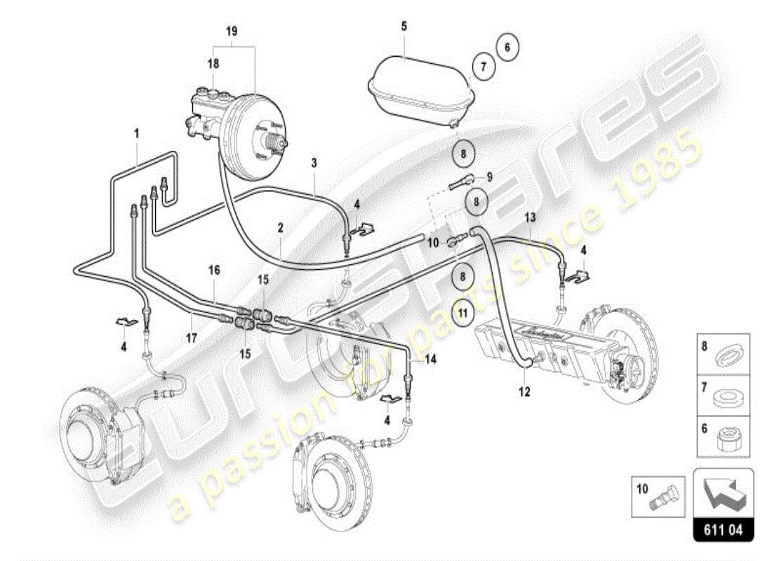 lamborghini diablo vt (1999) vakuumpumpe für bremsservo ersatzteildiagramm