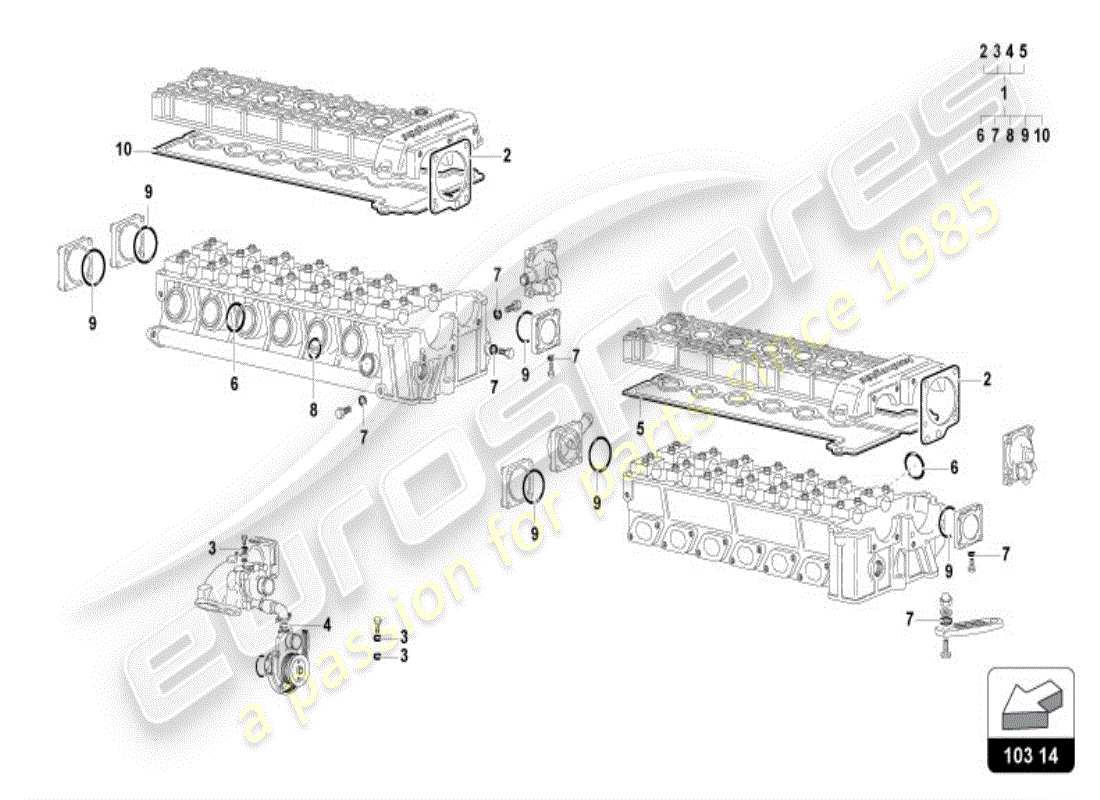 lamborghini diablo vt (1999) kit guarnizioni coperchi teildiagramm