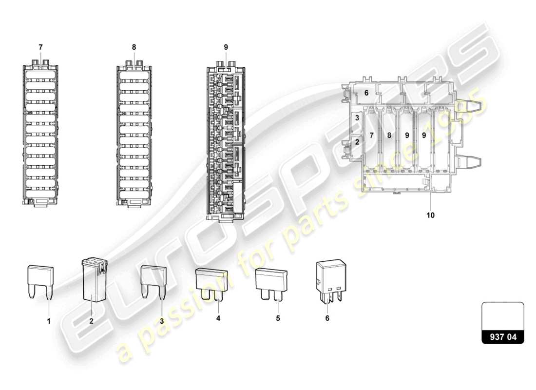 lamborghini urus (2019) sicherungen teilediagramm