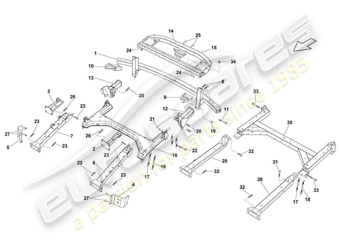 lamborghini lp570-4 sl (2011) seitenträger hinterteil hinterteil teilediagramm