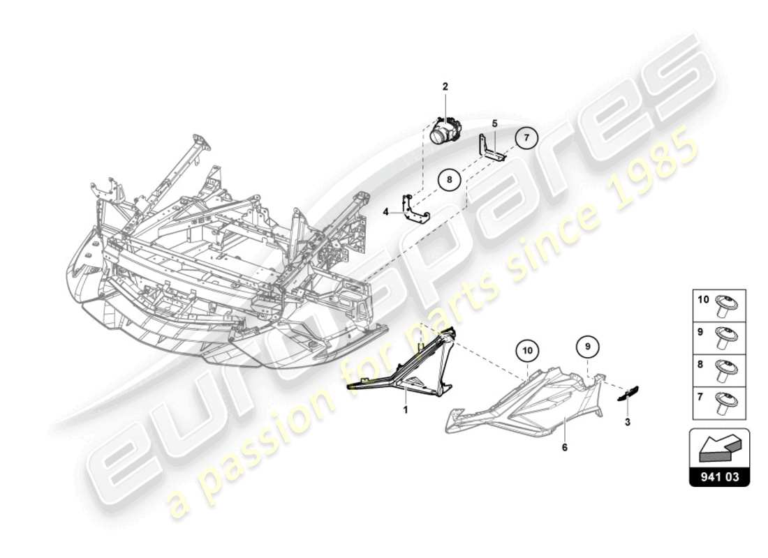 lamborghini sian roadster (2021) scheinwerfer ersatzteildiagramm