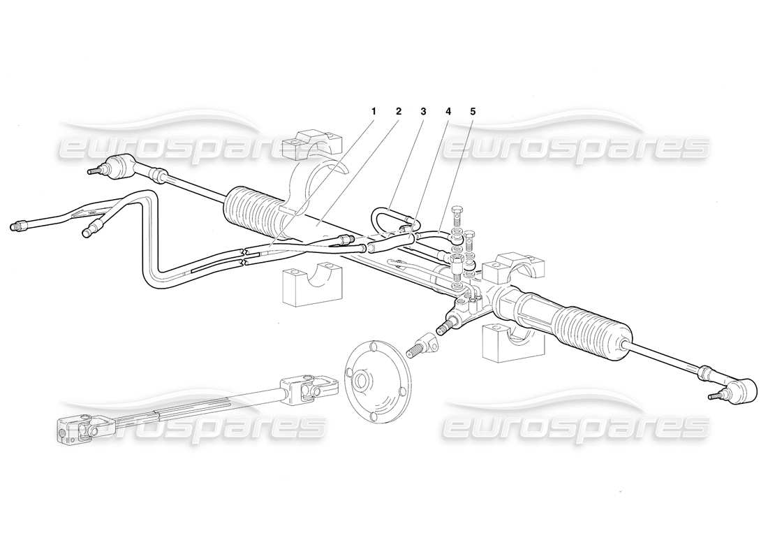lamborghini diablo sv (1997) lenkung (gültig für rh d. - märz 1997) ersatzteildiagramm