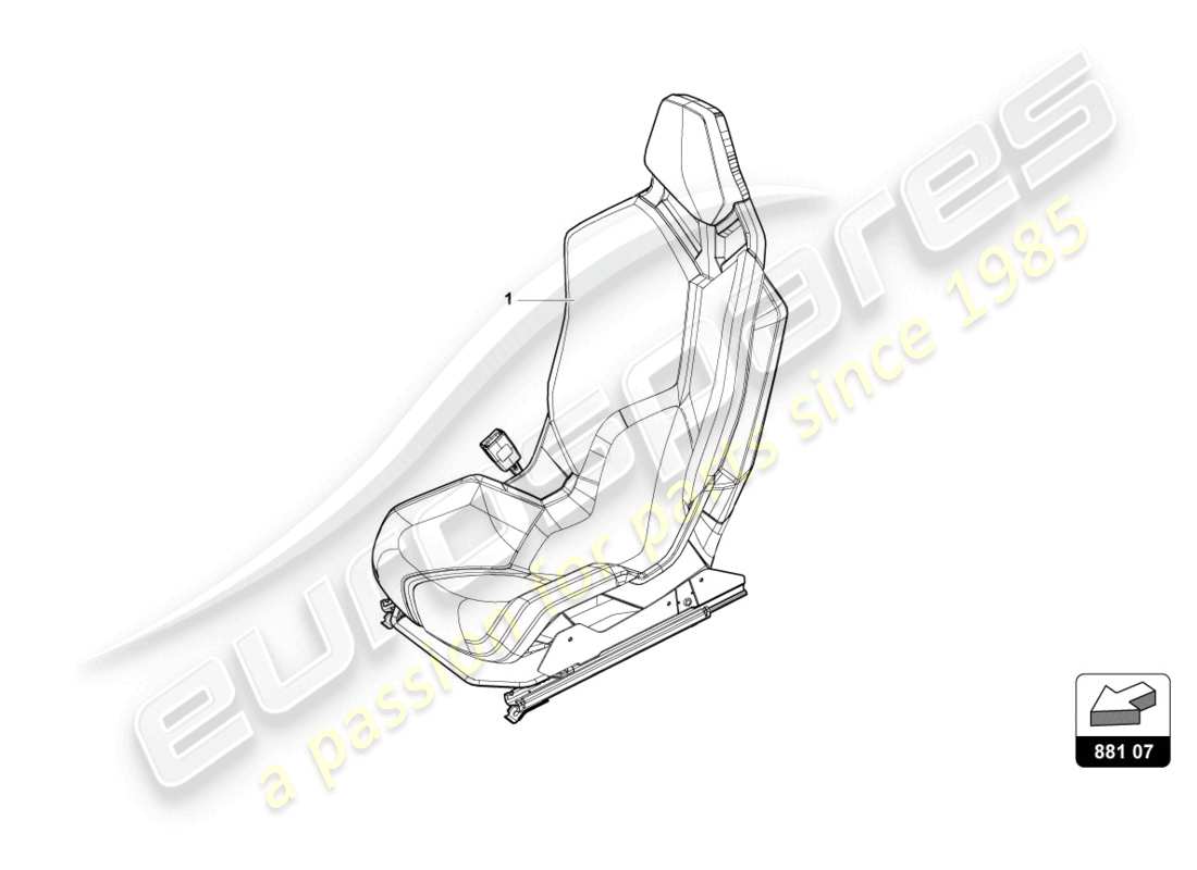lamborghini sterrato (2024) sportsitz 'racing seat' ersatzteildiagramm