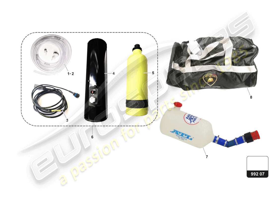lamborghini super trofeo evo (2018) optionales teilediagramm