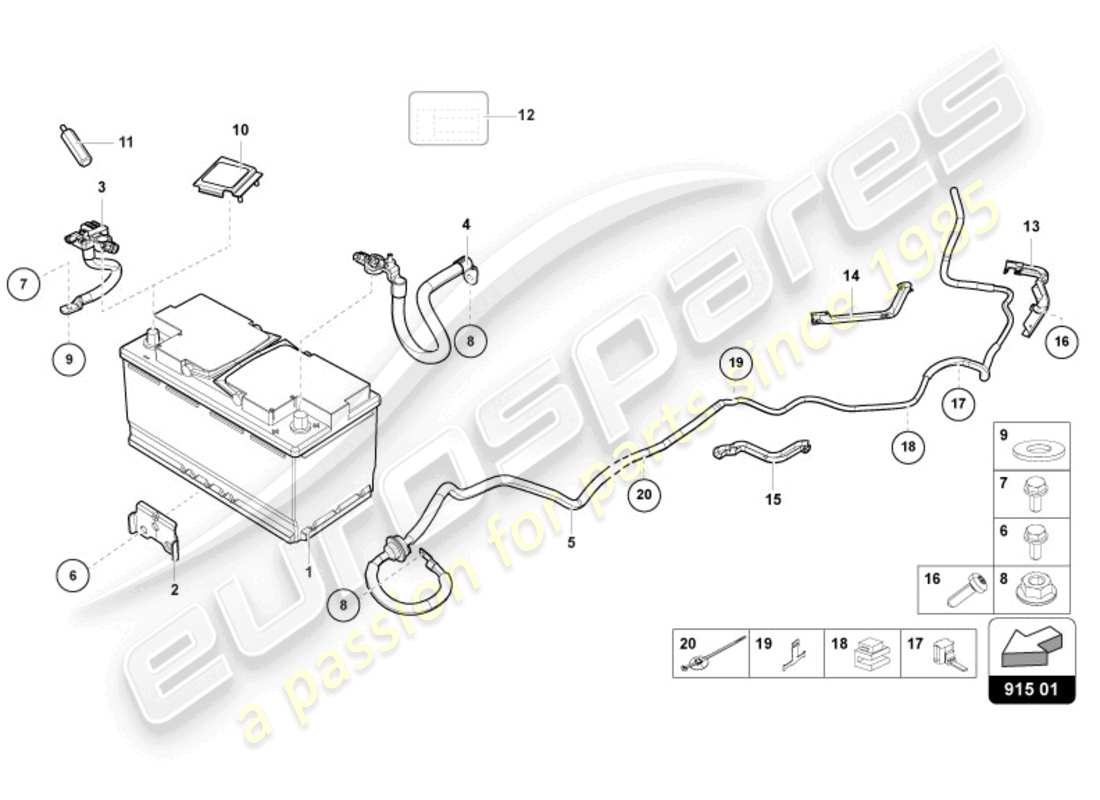lamborghini sterrato (2024) batterie teilediagramm