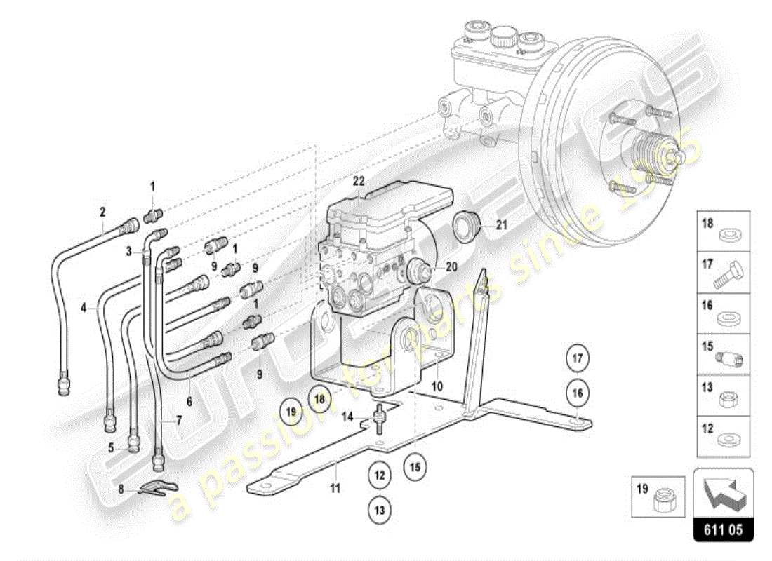 lamborghini diablo vt (1999) abs-ecu-teilediagramm